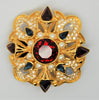 Graziano Royal Jewels Gold Plate Vintage Costume Figural Pin Brooch