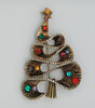 Hollycraft Spiral Ribbon Christmas Tree Vintage Figural Brooch