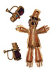 Art Deco Scarecrow Raggedy Man Costume Pin Brooch & Earring Set
