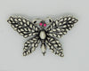 Florenza Monochrome Butterfly Vintage Costume Figural Pin Brooch