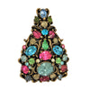 Hollycraft Pastels Christmas Tree Holiday Costume Pin Brooch