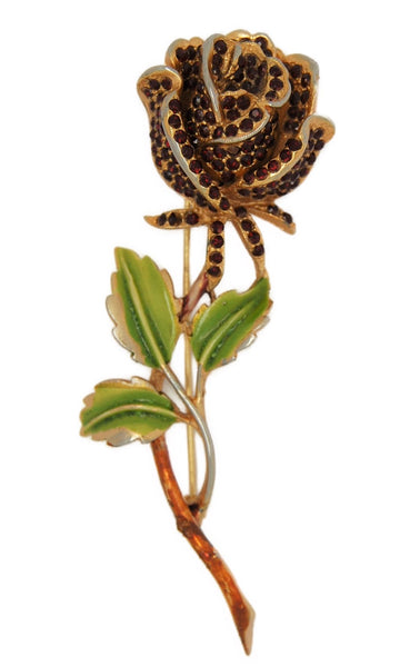Kramer New York Rose Floral Stem Vintage Figural Pin Brooch