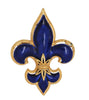 CFW Royal Blue Enamel Fleur de Lis Vintage Figural Pin Brooch