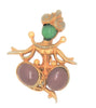 Hess-Appel Jolle Sterling Turbaned Goddess Vintage Figural Pin Brooch