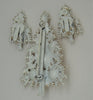 Hollycraft Christmas Candle White Opal Holiday Tree Figural Brooch & Earrings