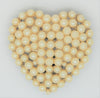 Art Deco Pearl Rhodium Heart Vintage Figural Costume Pin Brooch