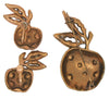 Reja Rose Gold Apple Vintage Figural Brooch & Earrings Set