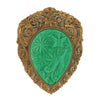 Jade Pheasant Butterfly Shield Vintage Figural Pin Brooch