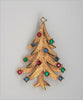 Trifari Christmas Tree Swarovski Rhinestones Figural Pin Brooch - 1980s