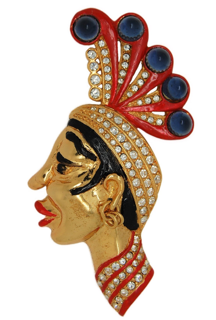 Craft GemCraft Josephine Baker Vintage Figural Pin Brooch