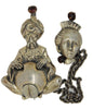 Ali Baba & Queen Morgiana Sterling Silver Vintage Chatelaine Figural Pin Brooch Set