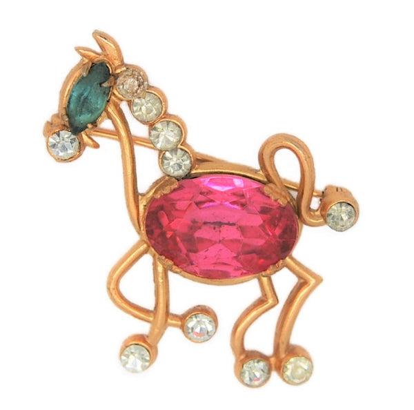 Coro Menagerie Wire Work Horse Pony Vintage Figural Pin Brooch