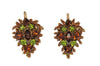 Coro Autumn Rhinestone Floral Vintage Figural Earrings