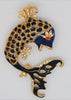 Panetta Fish Royal Blue Enamel Vintage Costume Figural Pin Brooch
