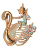 Fantasy Elf Sprite on Swan Steed Vintage Figural Pin Brooch
