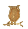 Ciner Ruby Belly Owl Vintage Costume Figural Pin Brooch