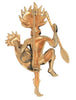 Coro Ebony & Gold Blackamoor Warrior Vintage Figural Brooch - RARE