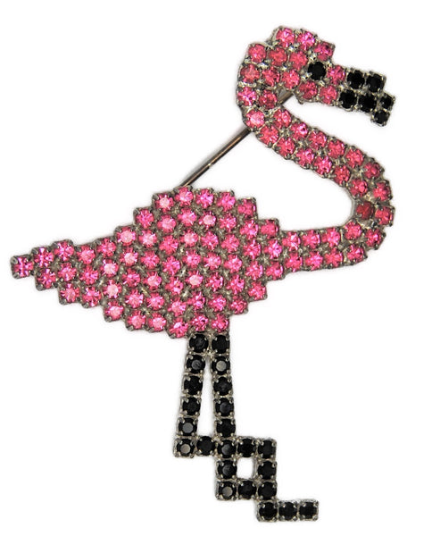 Bauer Flamingo Bright Pink Vintage Costume Figural Brooch - 1980s