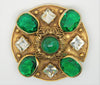 Accessocraft Gorgeous Sparkling Emerald Stones Vintage Costume Pin Brooch