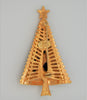 Carnegie Rhinestone Pave Christmas Holiday Tree Vintage Figural Brooch