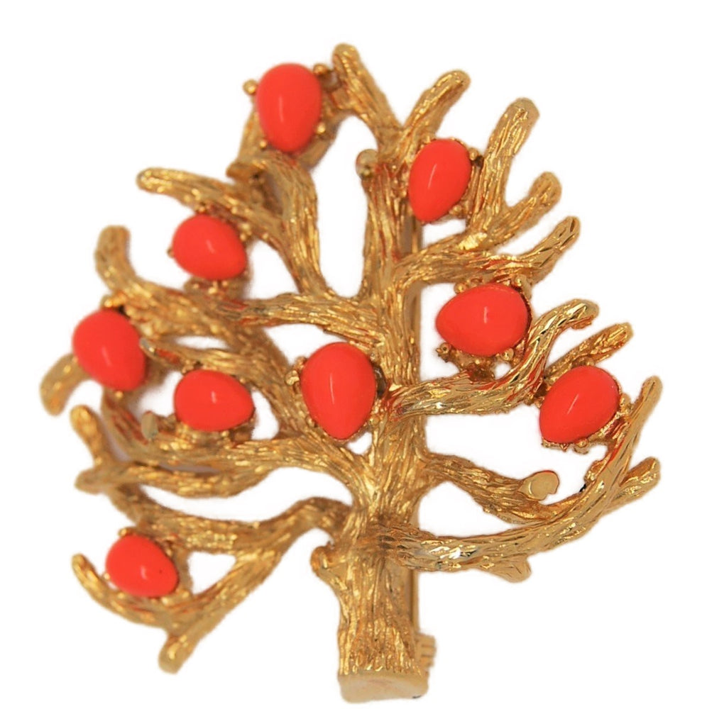 Boucher Fruit Tree Vintage Costume Figural Pin Brooch