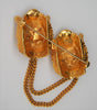 Original by Robert Leopard Cat Double Chatelaine Vintage Figural Pin Brooch