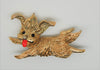 Monet Happy Puppy Dog Vintage Figural Pin Brooch