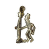 Mazer Man & Lamp Post Rhodium Vintage Figural Pin Brooch