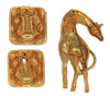 Craft Gem-Craft Earrings & Matching Giraffe Vintage Figural Set