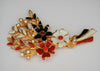 Patriotic Red White & Blue Floral Spray Vintage Figural Pin Brooch