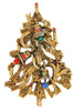 Beatrix Attributed Bells & Bows Christmas Tree Vintage Figural Pin Brooch