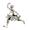 Art Deco Ice Speed Skater Sonja Henie Vintage Figural Pin Brooch 1930s