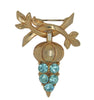 Coro Dangling Lantern Vintage Figural Pin Brooch
