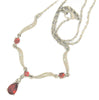 Ruby & Rhodium Vintage Dangle Necklace