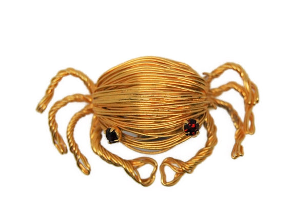 Eisenberg Wover Wire Crab Vintage Costume Figural Pin Brooch