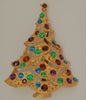 Classic Christmas Tree Rhinestone Ornaments Figural Brooch - dates 1960s
