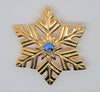 Trifari Holiday Gold Plate Snowflake Vintage Figural Pin Brooch