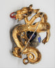 Rice Weiner Dragon Cloisonne Egg Louis C. Mark Vintage Figural Brooch Pin