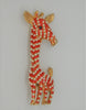 Orange Pearl Pave Giraffe Vintage Figural Costume Pin Brooch