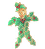 Beatrix Holly Man Green Enamel Holly Berries Holiday Vintage Pin Brooch