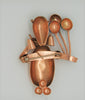 Art Deco Copper Lampl Balloon Man Vintage Costume Figural Pin Brooch