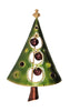 Burgundy Beads Christmas Tree Ornaments Vintage Figural Pin Brooch - 1950s