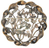 Art Deco Embossed Enamel Leaves Flowers Vintage Figural Brooch