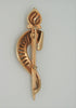 Reja Gold Plate Ribbon Torch Vintage Costume Figural Pin Brooch