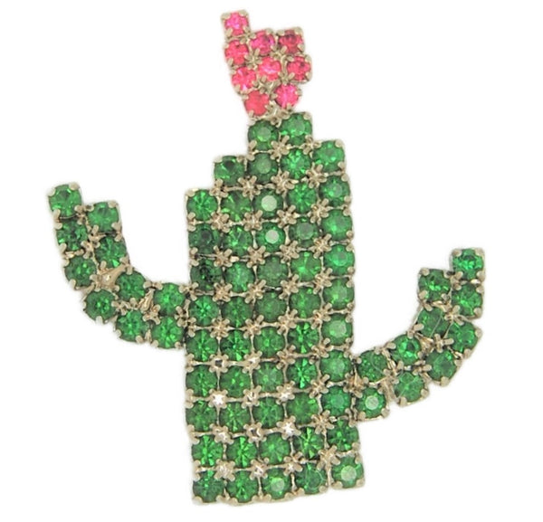 Bauer Blooming Cactus Vintage Costume Figural Pin Brooch