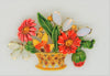 Corocraft Gorgeous Floral Basket Vintage Figural Pin Brooch