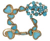 Jewels by Julio Marner Heart-Shaped Blue Petals Vintage Figural Necklace