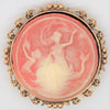Goldette Dolphin Mermaid Nymph Cameo Vintage Figural Pin Brooch
