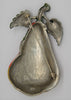 Weiss Pear and Enamel Leaves Vintage Costume Figural Book Piece Brooch