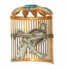 Staret Bird in Dimensional Wire Cage Vintage Costume Figural Pin Brooch